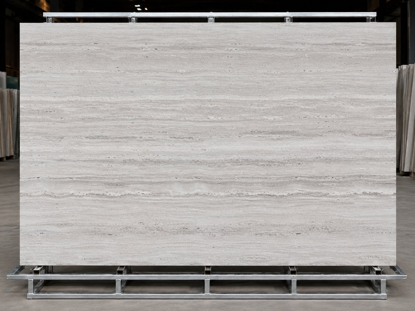 Silver Travertine slab photo