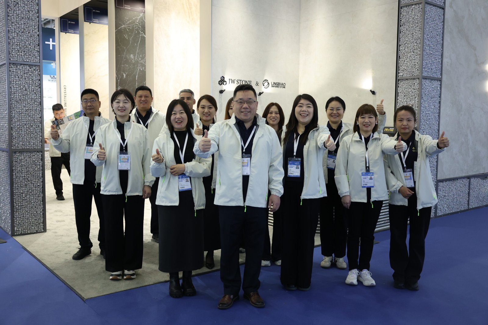 LingBiao team at the 2026 Sintered Stone Trade Fair