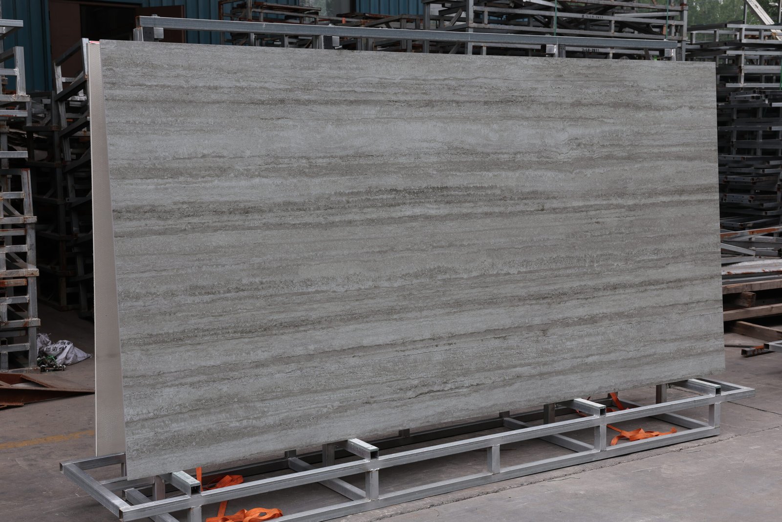 Silver Travertine Slab Photos